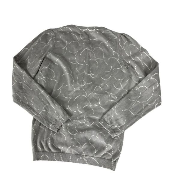 Boden Gray Crewneck Button Front Cardigan size 4 - Picture 3 of 4